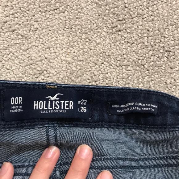 hollister 00 dark blue wash ripped jeans! - Picture 5 of 7